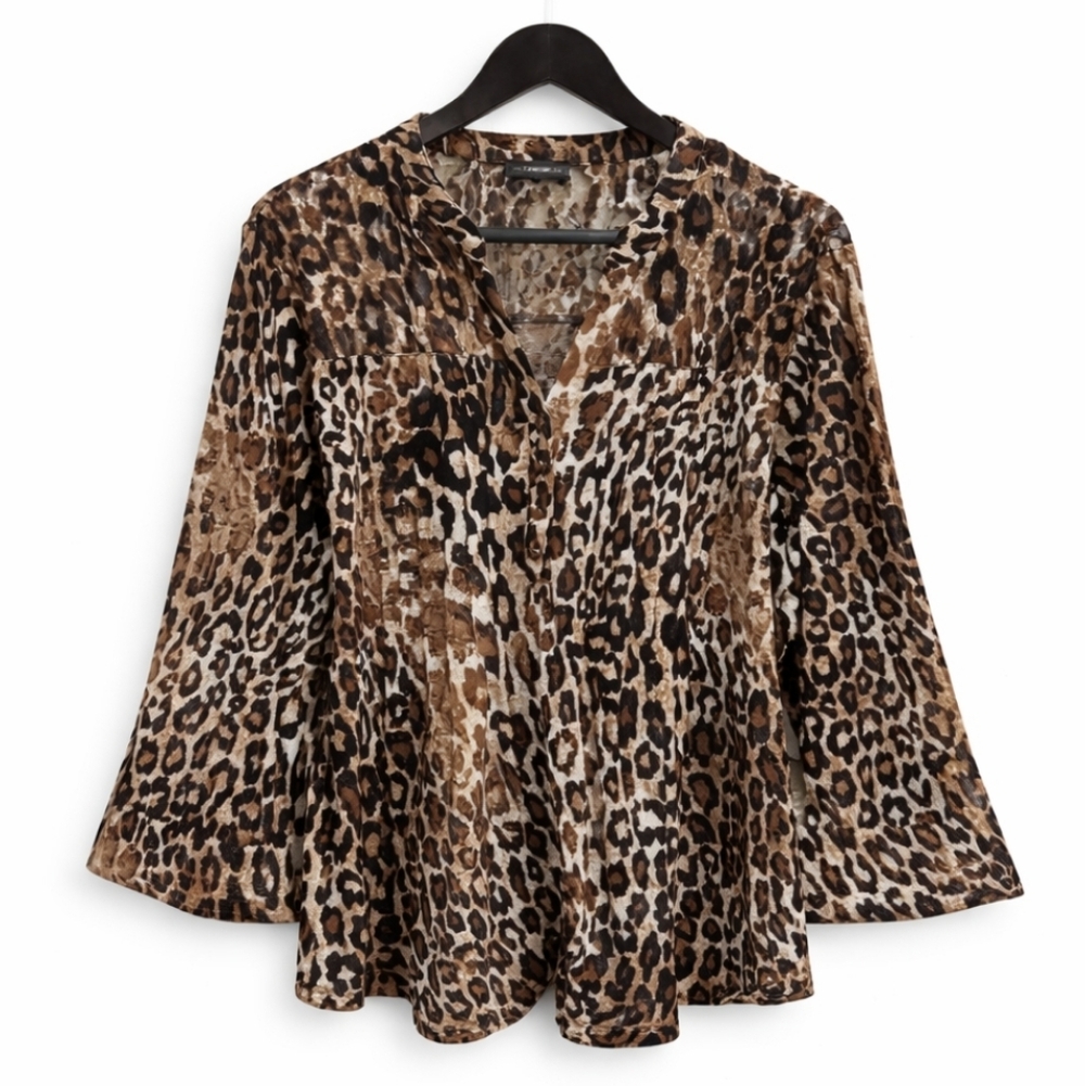 Cocomo Leopard Print Lace Top Blouse See Measurements